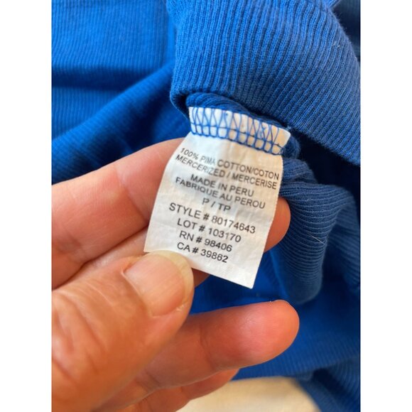 Theory Blue Ribbed Long-Sleeve Scoop Neck Knit Top Streetwear Gorecorp Y2K Boho - Picture 9 of 10